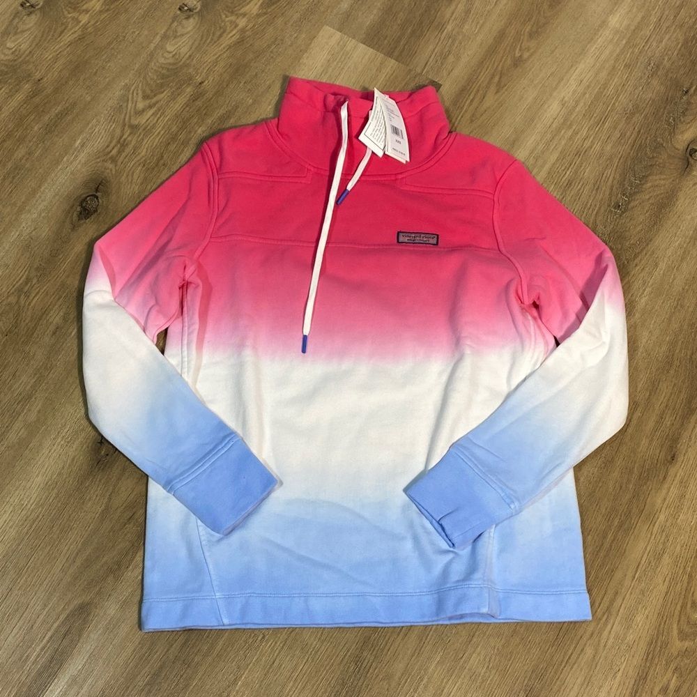 Vineyard Vines Shep Shirt Dip Dye Americana Surfshep Pullover Ombré XXS